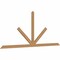 Ekena Millwork Saratoga Timber Gable Bracket, Western Red Cedar, 108"W x 45"H x 1 1/2"D x 3 1/2"F, 10/12 Pitch GBW108X45X0204SAR00SWR - alternate 4